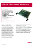 A602 – 6U VME64 PowerPC® Safe Computer