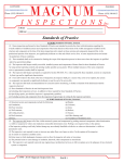 Standards of Practice - Magnum Inspections Inc.