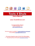 the latest Tools 4 Shuls Users Manual (1.22)