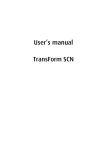 TransForm SCN user manual