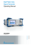 R&S SMC100A Operating Manual