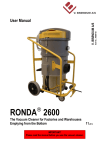 User Manual - RONDA Industrial Vacuum Cleaners