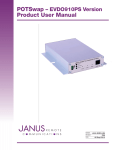 EVDO910PS User Manual - Janus Remote Communications