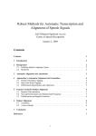 Robust Methods for Automatic Transcription and Alignment of
