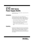 NI PXI-1042 Series Power Supply Shuttle User Guide