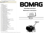 Bomag BW55E User Manual