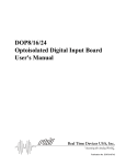 DOP8/16/24 Optoisolated Digital Input Board User`s Manual