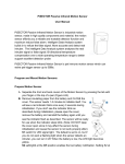 PiSECTOR Passive Infrared Motion Sensor User Manual PiSECTOR