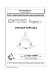 Oxford Voyager Portable User Manual