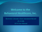 ECCAR Guide 2014 - Behavioral Healthcare