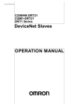 OPERATION MANUAL DeviceNet Slaves