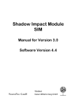 Shadow Impact Module (SIM) - Manual for Version 3.0 / Software for