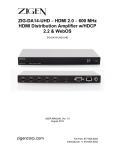 ZIG-DA14-UHD – HDMI 2.0 – 600 MHz HDMI Distribution