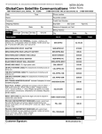 Nera BGAN Order Form - GlobalCom Satellite Communication