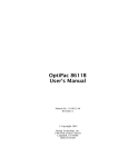 OptiPac 8611B User`s Manual