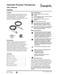 Industrial Pressure Transducers User Manual, E Model