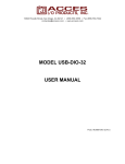 MODEL USB-DIO-32 USER MANUAL