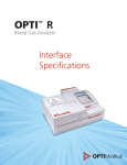 OPTI R Analyzer Interface Specifications