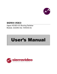 User`s Manual - Sierra Video