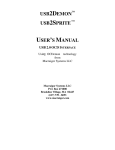 USB2DEMON USB2SPRITE USER`S MANUAL