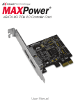 eSATA 6G PCIe 2.0 Controller Card User Manual