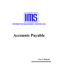 Accounts Payable Manual  - Information Management Services