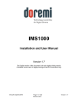 IMS1000 Installation and User Manual