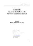 KOM300M Industrial Media Converter Hardware Installation Manual