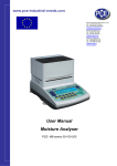 User Manual Moisture Analyser