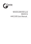 WAHD 4, 8 and 16 ch DVR Manual