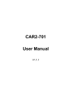 CAR2-701 User Manual