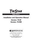 Installation and Operation Manual Version: TS-M Version: TS-RM