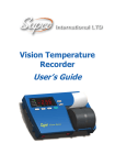 Vision Temperature Recorder User`s Guide