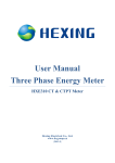 User Manual Three Phase Energy Meter HXE310 CT