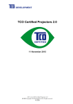 criteria document, TCO Certified Projectors 2