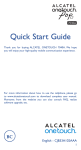 Alcatel One Touch Pop Icon Quick Start Guide