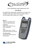 Fault Finding/Cable Length Measurement TDR User Manual