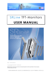 SRLine TFT-Monitors USER MANUAL - SR SYSTEM
