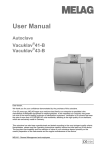 Melag Vacuklav 41B,43B - User manual