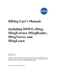 RHSEG, HSEGViewr and HSEGReader User`s Manual
