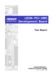 LEON- PCI- UMC Development Board Test Report