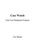 Case Watch user Manual