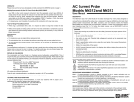 AEMC MN312 / MN313 AC Current Probes Manual PDF