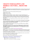 URGENT FOR BALDWIN AND MOBILE COUNTIES…FROM THE FCC