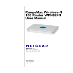 RangeMax Wireless-N 150 Router WPN824N User Manual