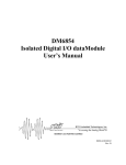 DM6854 Isolated Digital I/O dataModule User`s Manual