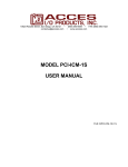 MODEL PCI-ICM-1S USER MANUAL