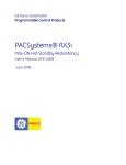 PACSystems RX3i Max-ON Hot Standby Redundancy Manual, GFK
