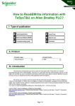 How to Read&Write information with TeSysT&U