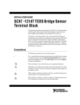 SCXI-1314T TEDS Bridge Sensor Terminal Block Installation Guide